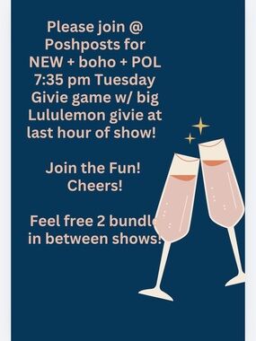 Live Notice!l Like this listing2be notified of lives!join the fun! All NWT!